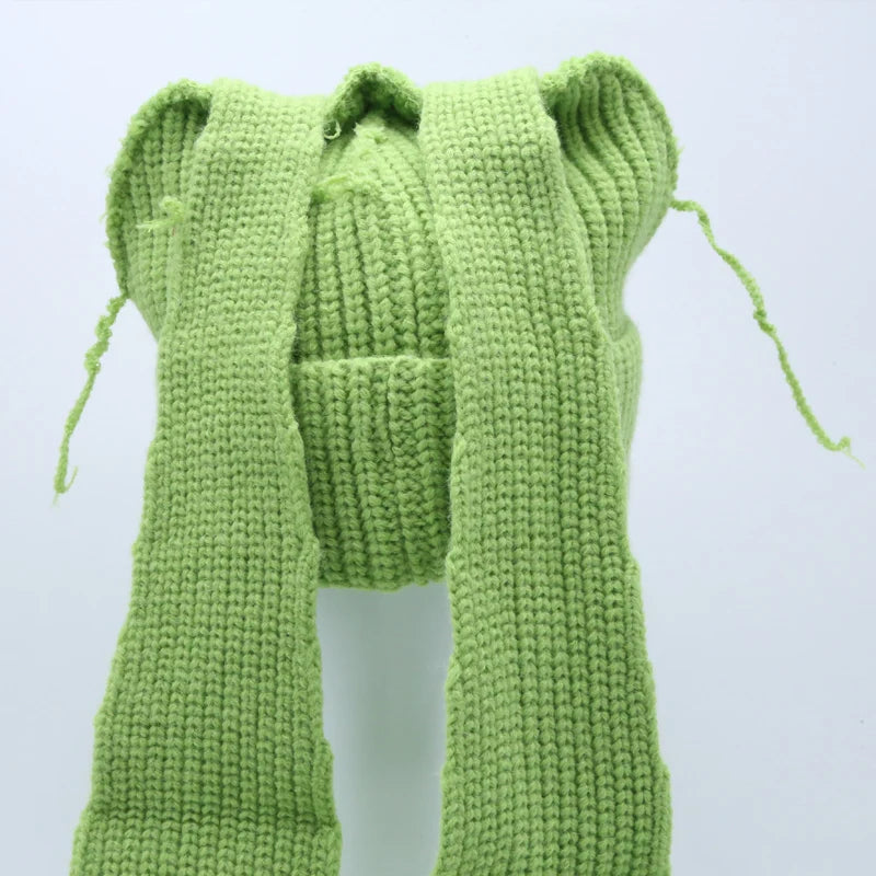 Unisex Long Fox Ears Knitted Beanie | Y2K Bunny Rabbit Hat