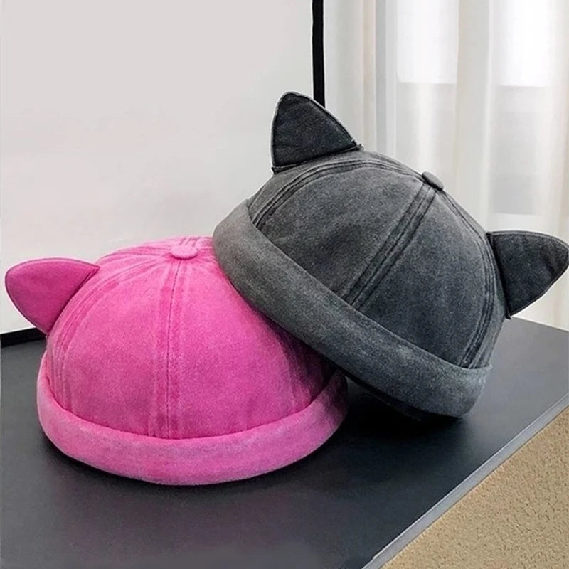 Solid Color Cat Ears Hat | Stylish Unisex Outdoor Headwear