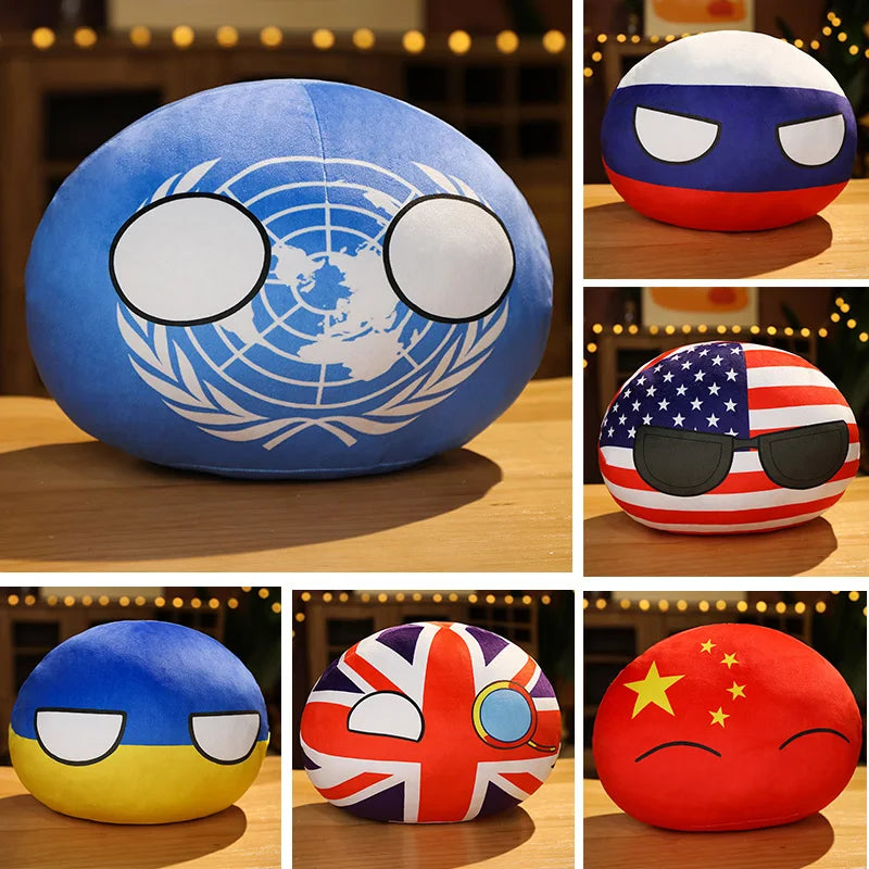 Country Ball Plushies - Fun Stuffed Dolls for All Ages