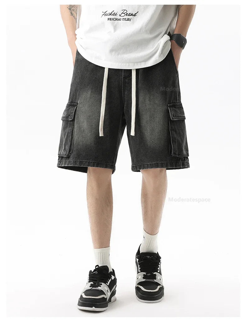 Men's Summer Retro Fashion Denim Shorts | Multi-pocket & Comfortable