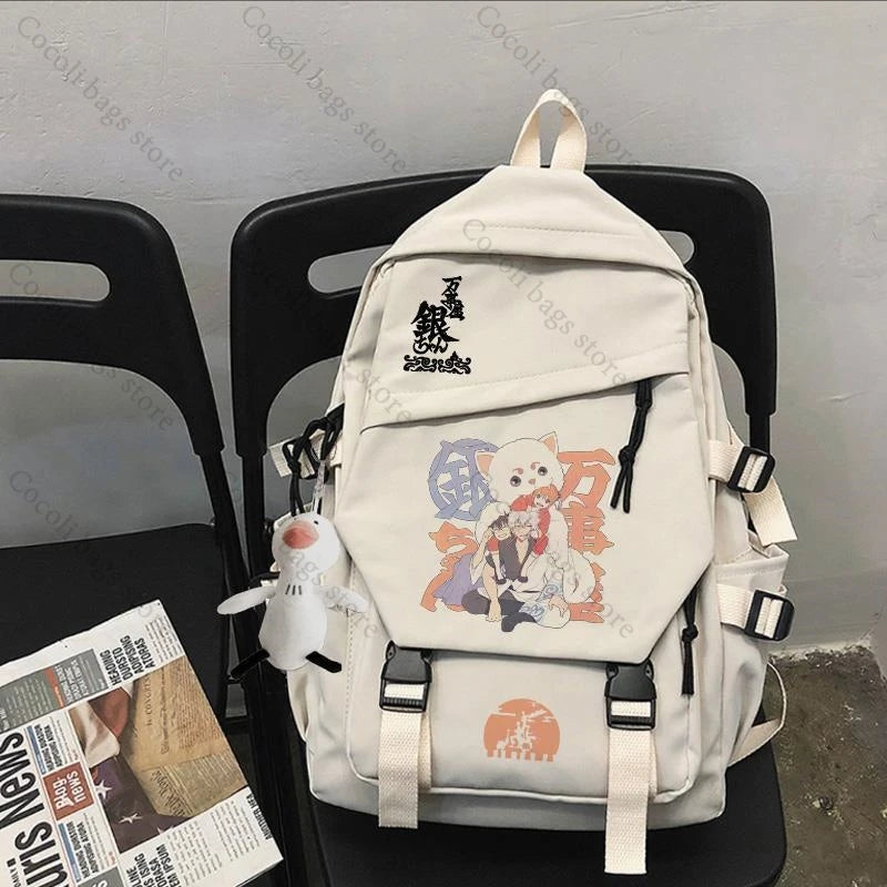 Anime-Inspired Large Capacity Print Backpack for Students