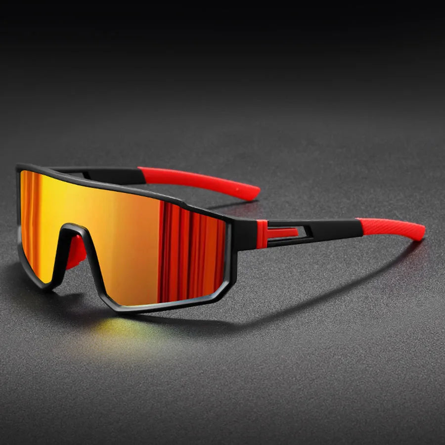 Gafas de sol de ciclismo extragrandes para hombre | Gafas coloridas a prueba de viento