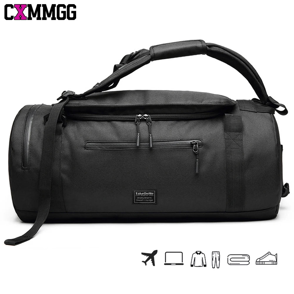 Waterproof Gym Bag with Shoe Compartment & Wet Pocket