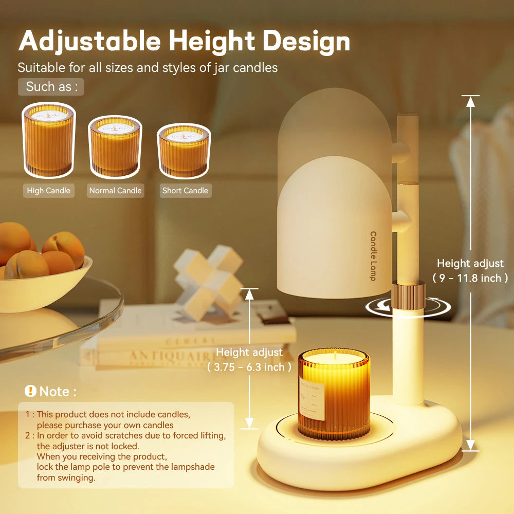 Dimmable Candle Warmer Lamp | Scented Wax Melter for Relaxation