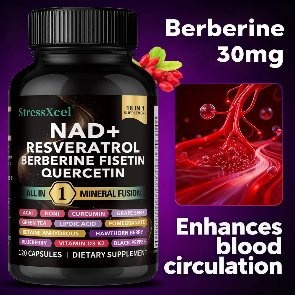 NAD+ Supplement with Resveratrol & Quercetin | Energy & Longevity