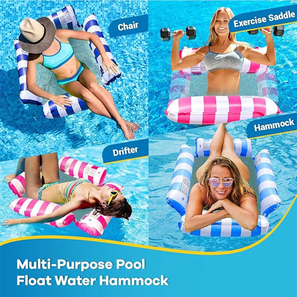 4-in-1 Water Hammock Recliner | Inflatable Floating Lounge