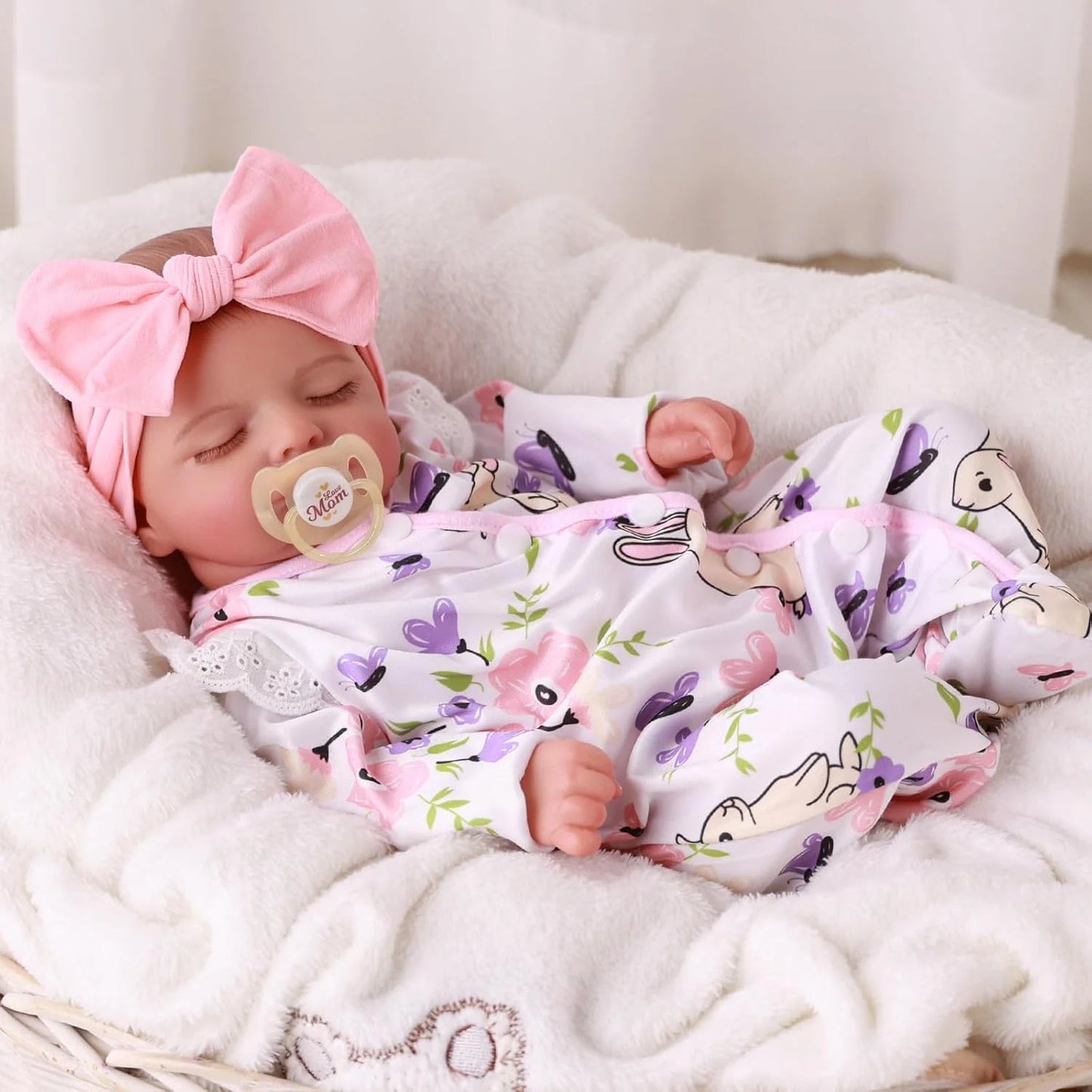 Muñeca Reborn Bebé Realista de 18 Pulgadas con Accesorios