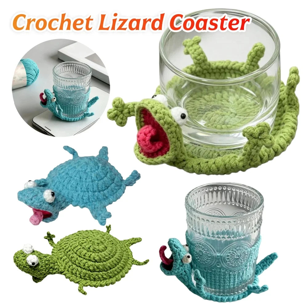 Creative Cartoon Lizard Coaster | Handmade Heat Resistant Mat
