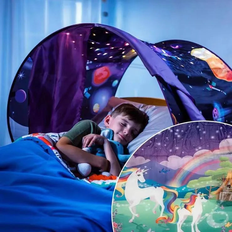 Dream Tent with Light Show for Kids | Foldable Bed Tent
