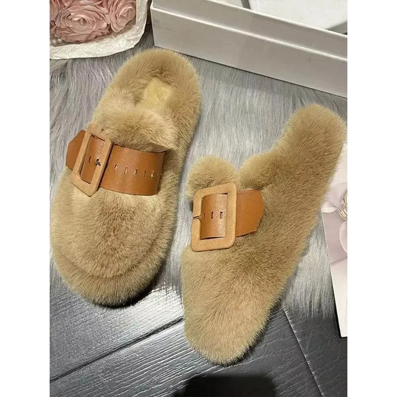 Cozy Women's Plush Winter Slippers | Anti-Slip Comfort Shoes