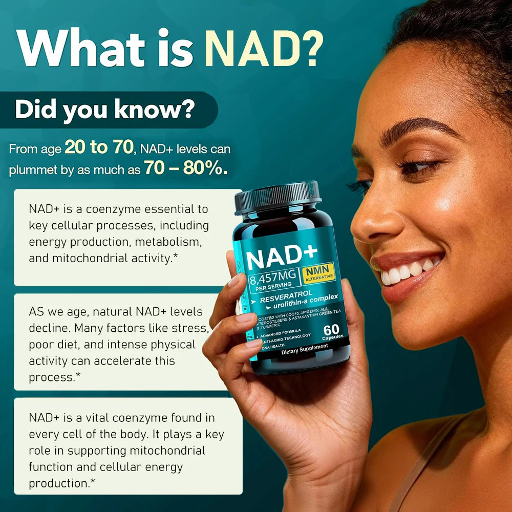 Liposomal NAD+ Supplement for Energy, Focus & Anti-Aging Support