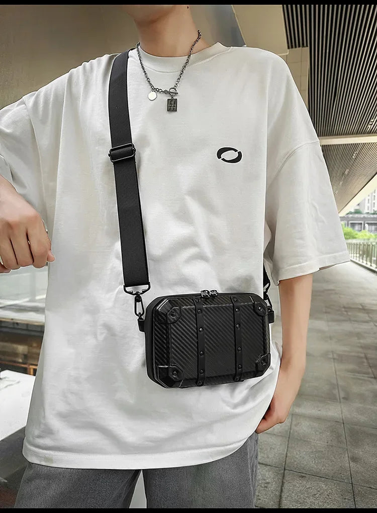 Luxury Mini Messenger Bag for Men | Stylish Pu Leather Crossbody