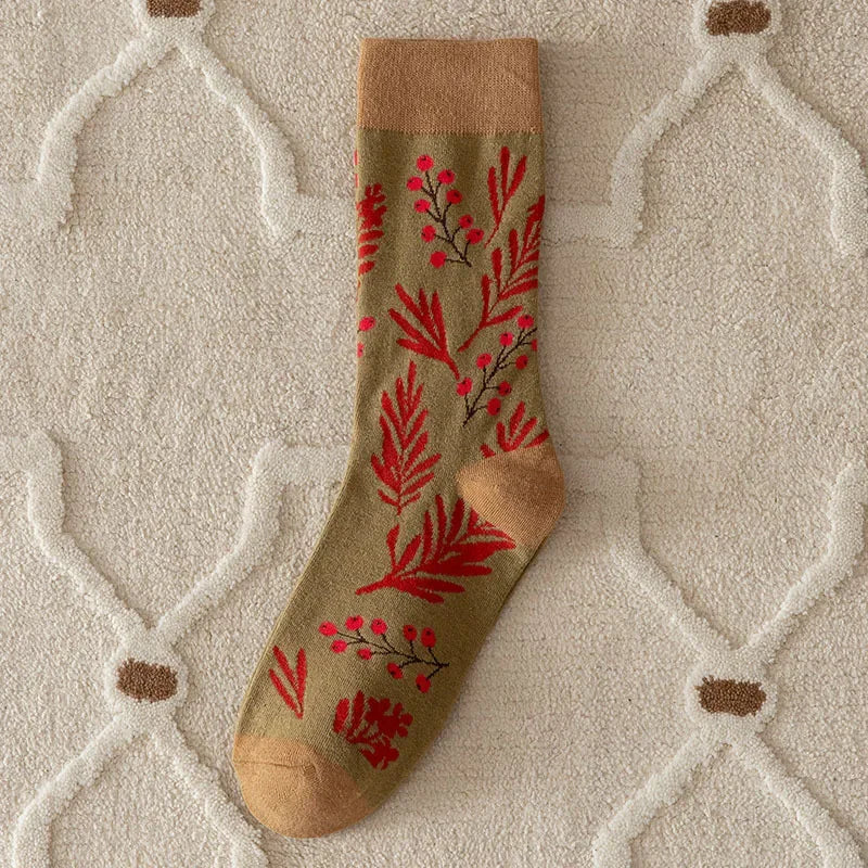 Fashionable Retro Crew Socks for Women | Vintage Chic Style