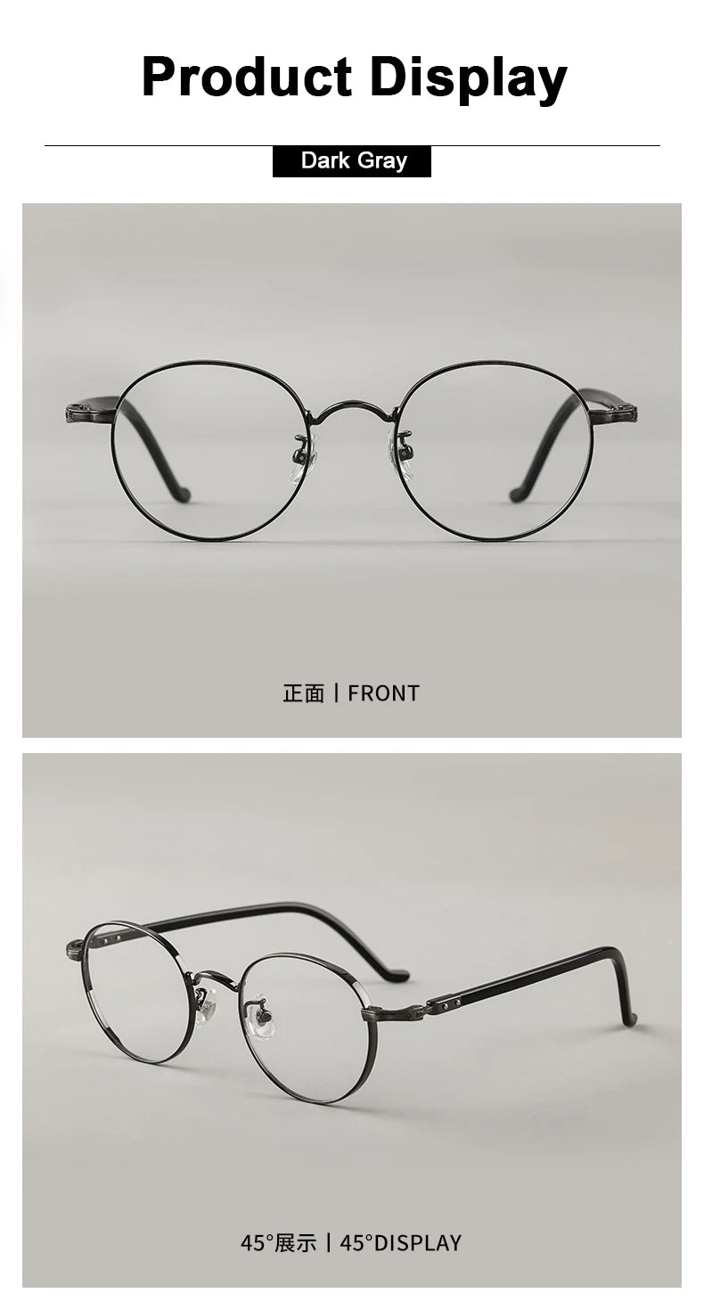 Japanese Style Titanium Frame Glasses for Small Faces | Trendy Eyewear