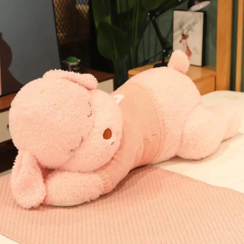 Lovely Giant Plush Dog Pillow | Soft Sweater Dog Stuffed Toy