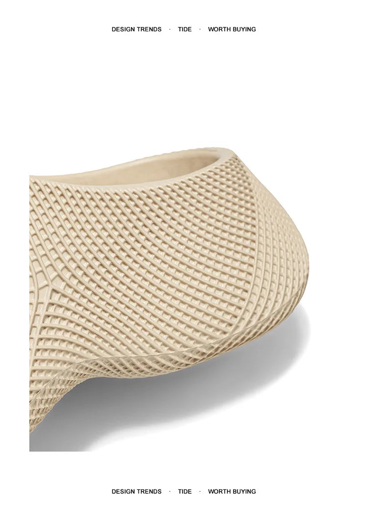 Generic Closed Toe Clogs 3d Printed Thick Sole Non Slip Soft Cushion Casual Summer Outdoor Slippers For Men Women Couple
