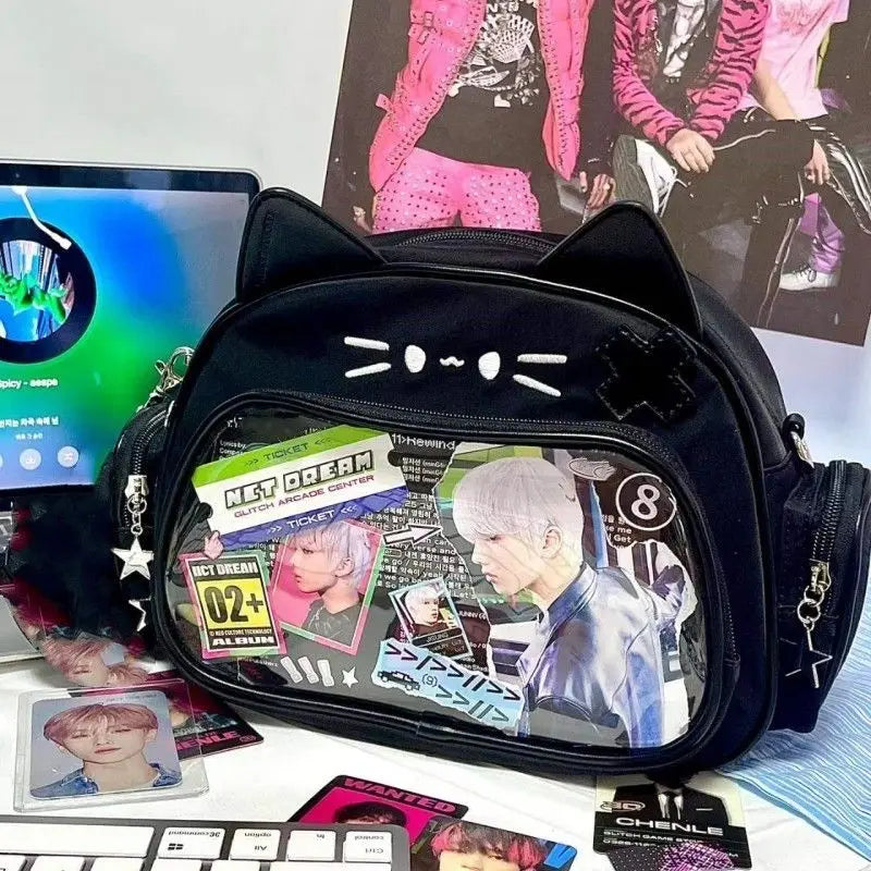 Cute Solid Black Ita Bag | Stylish Women's Everyday Backpack