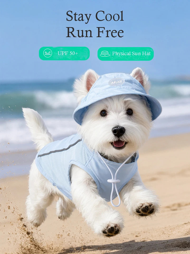 Lightweight Summer Cooling Vest for Dogs and Cats | Breathable Mesh Shirt