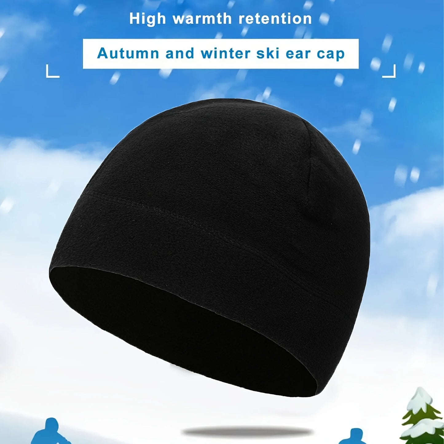 Unisex Thick Fleece Winter Beanie with Ear Flaps | Thermal Ski Cap
