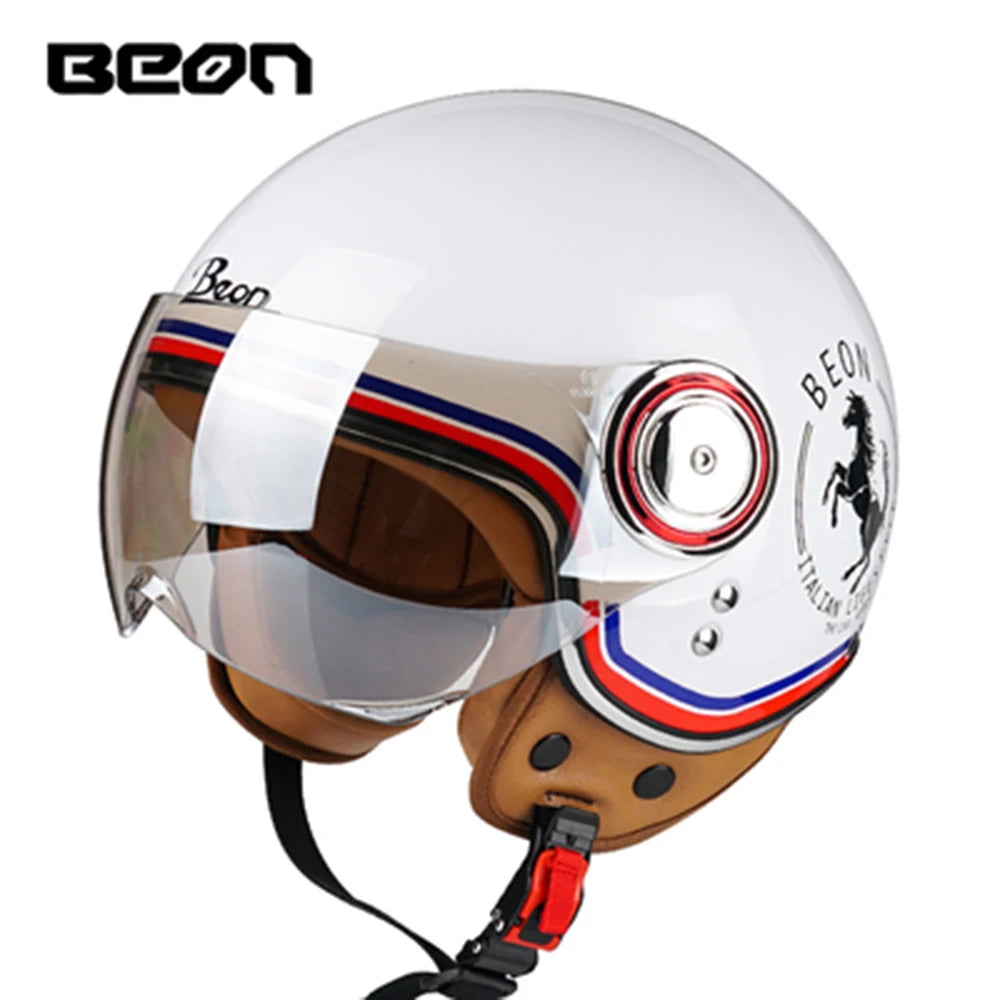 Vintage Open Face Motorcycle Helmet | Retro Style Protection Gear