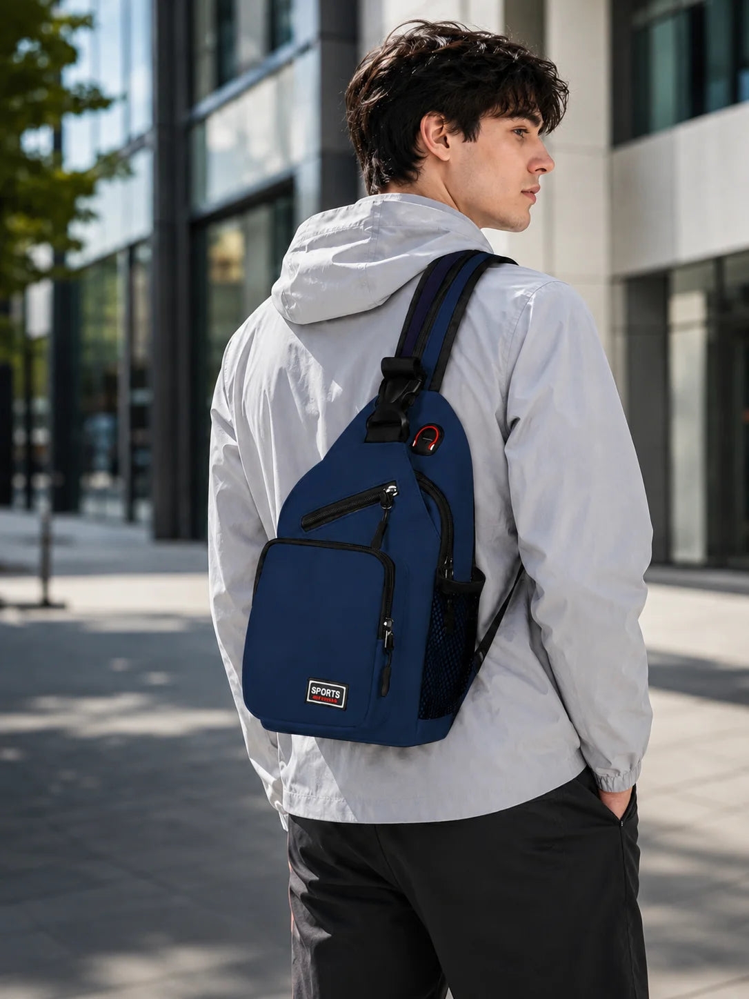 Water Resistant Oxford Sling Backpack | Lightweight Crossbody Bag