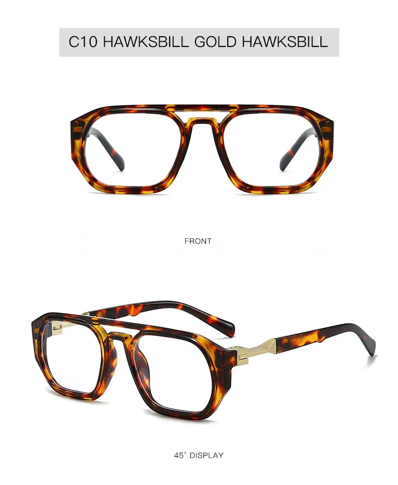 Transparent Square Computer Glasses for Blue Light Protection