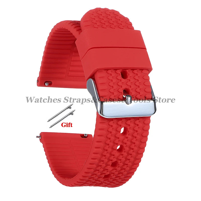 Soft Silicone Watch Bands | Quick Release Rubber Strap for All Watches
