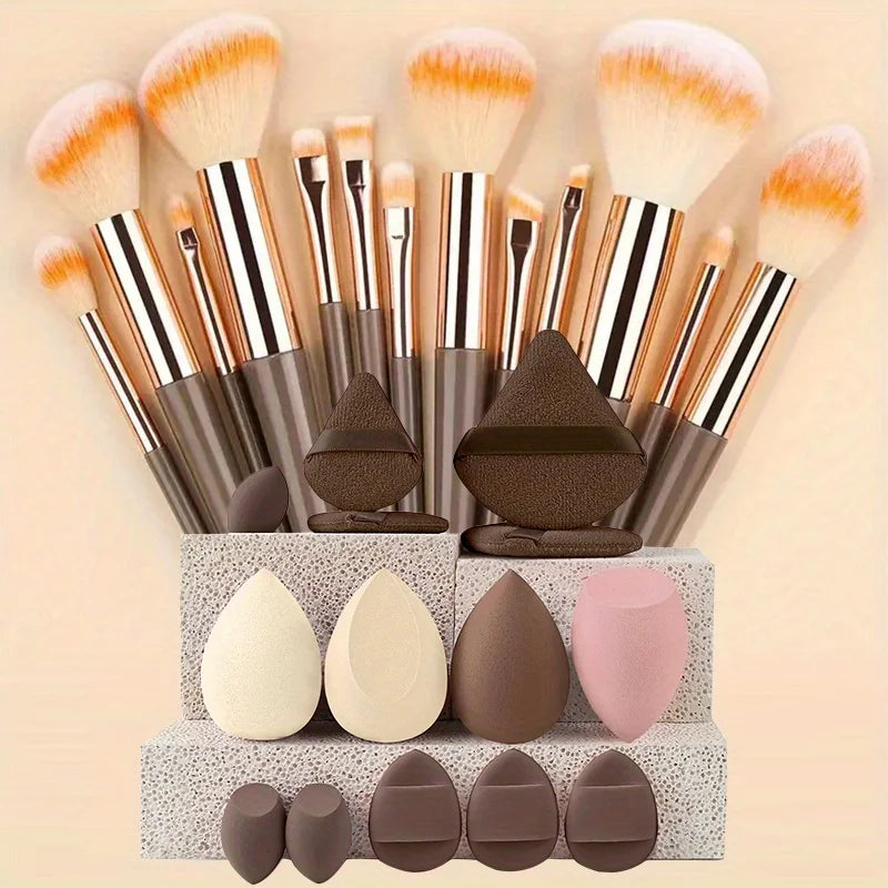 13-29 Piece Makeup Brush Set | Essential Professional Makeup Kit