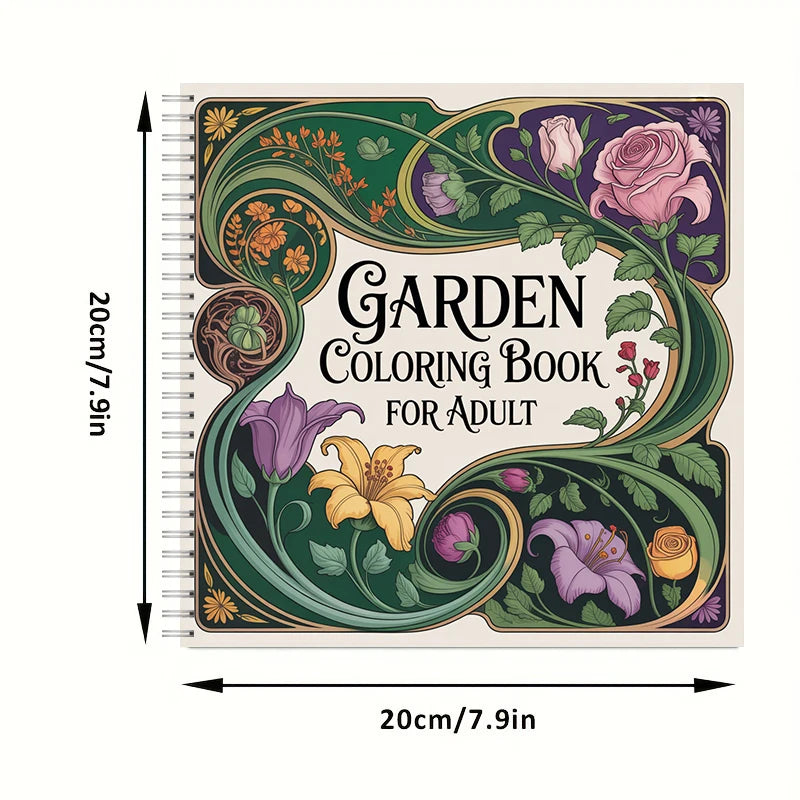 Garden Coloring Book for Adults | Stress Relief & Relaxation