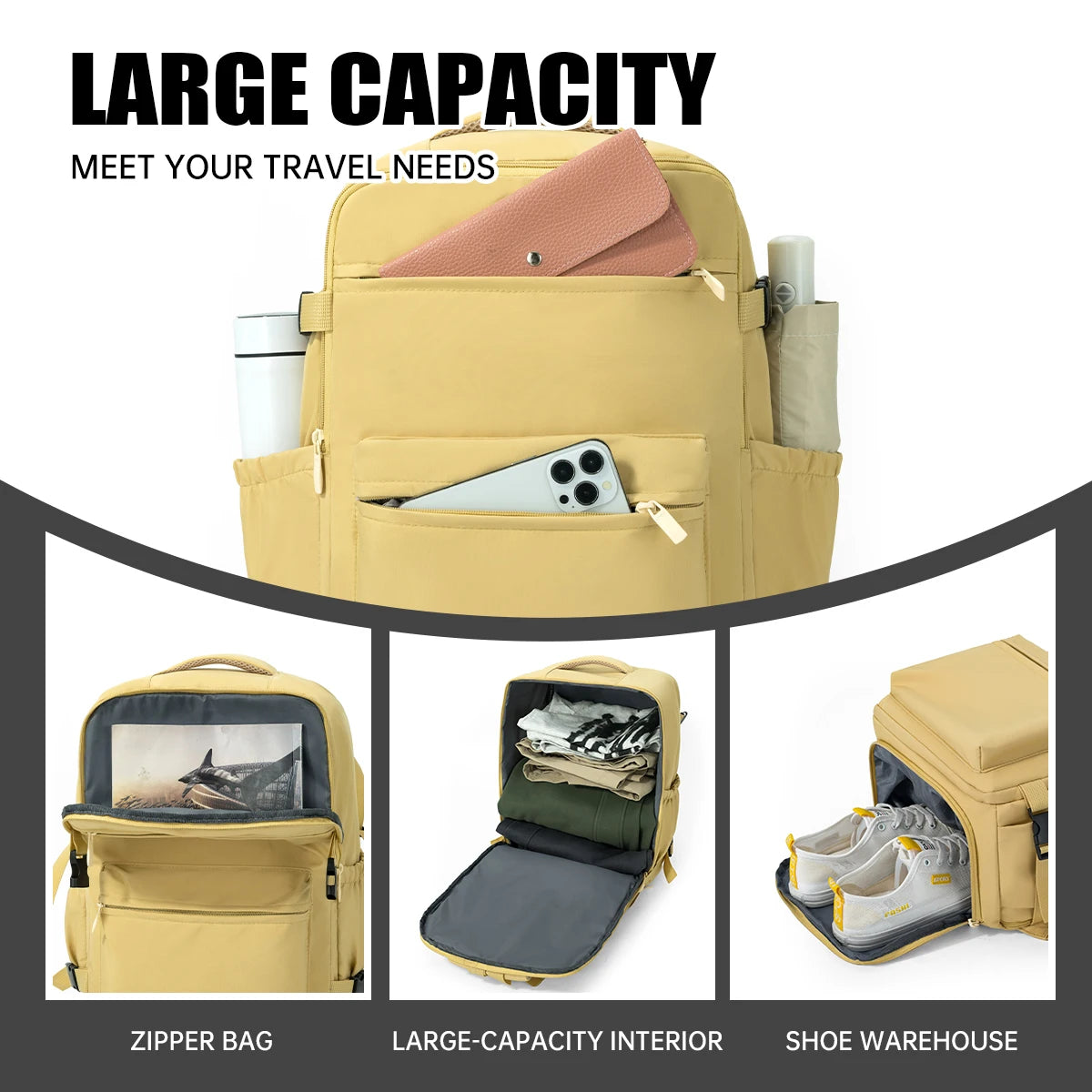 Spacious Travel Backpack | Lightweight and Versatile Luggage