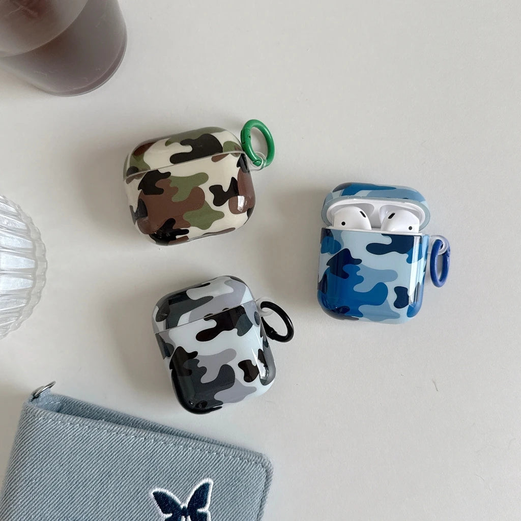 Color Collision Camouflage Earphone Case Cover for All AirPods