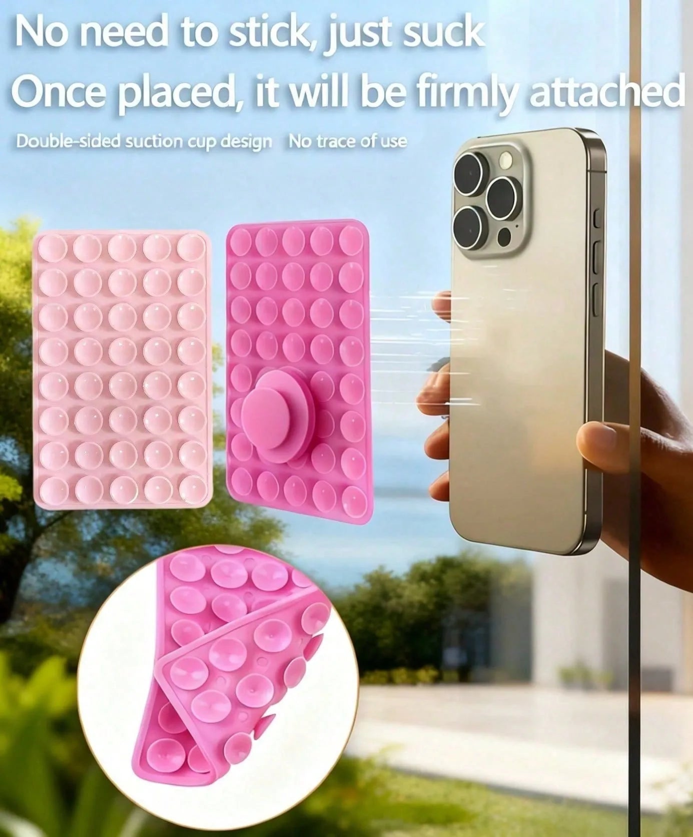 Silicone Suction Cup Phone Case Mount for Hands-Free Use