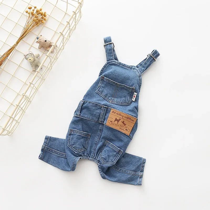 Elegante abrigo vaquero para perros de razas pequeñas y medianas | Ropa de abrigo para mascotas