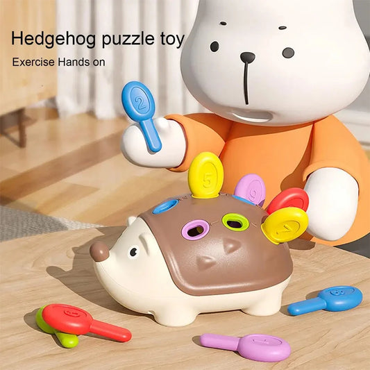 Juego de clavijas Montessori Erizo | Divertido juguete de motricidad fina
