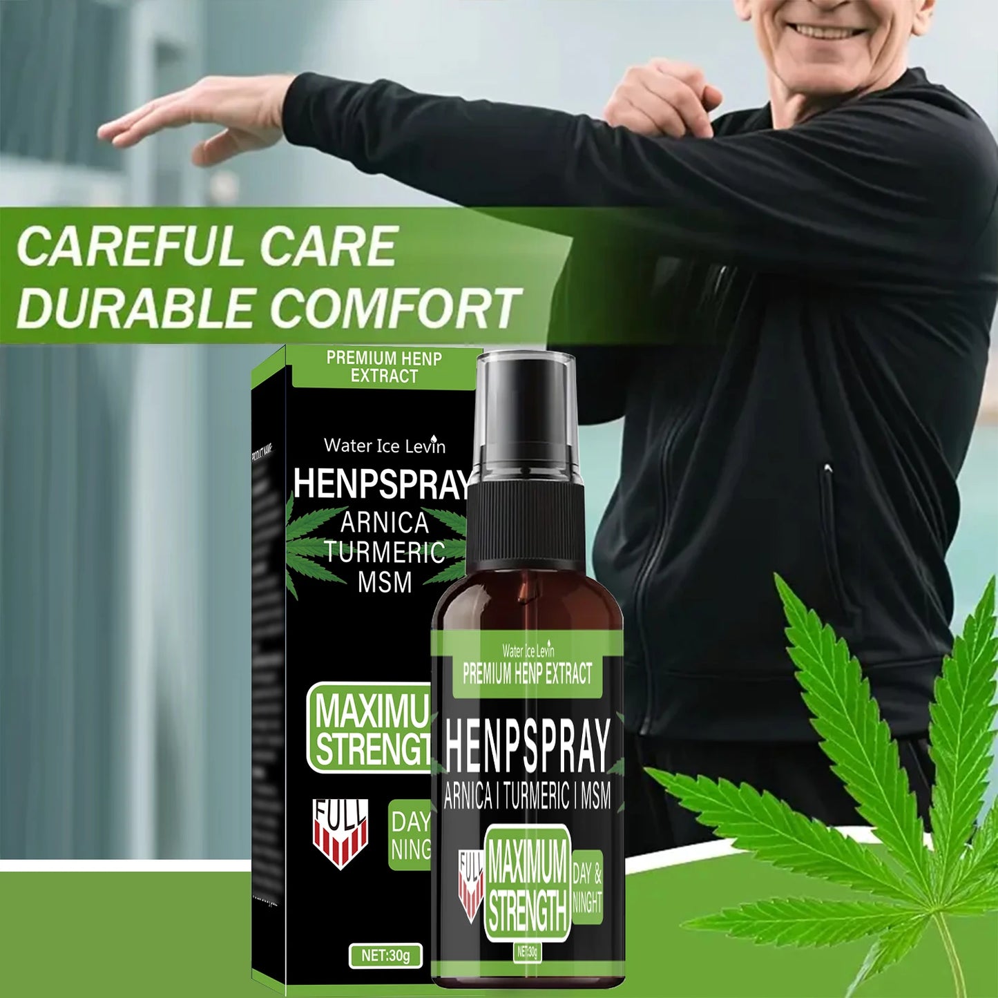 Premium Hemp Spray Extract with Arnica & Turmeric | Powerful Relief