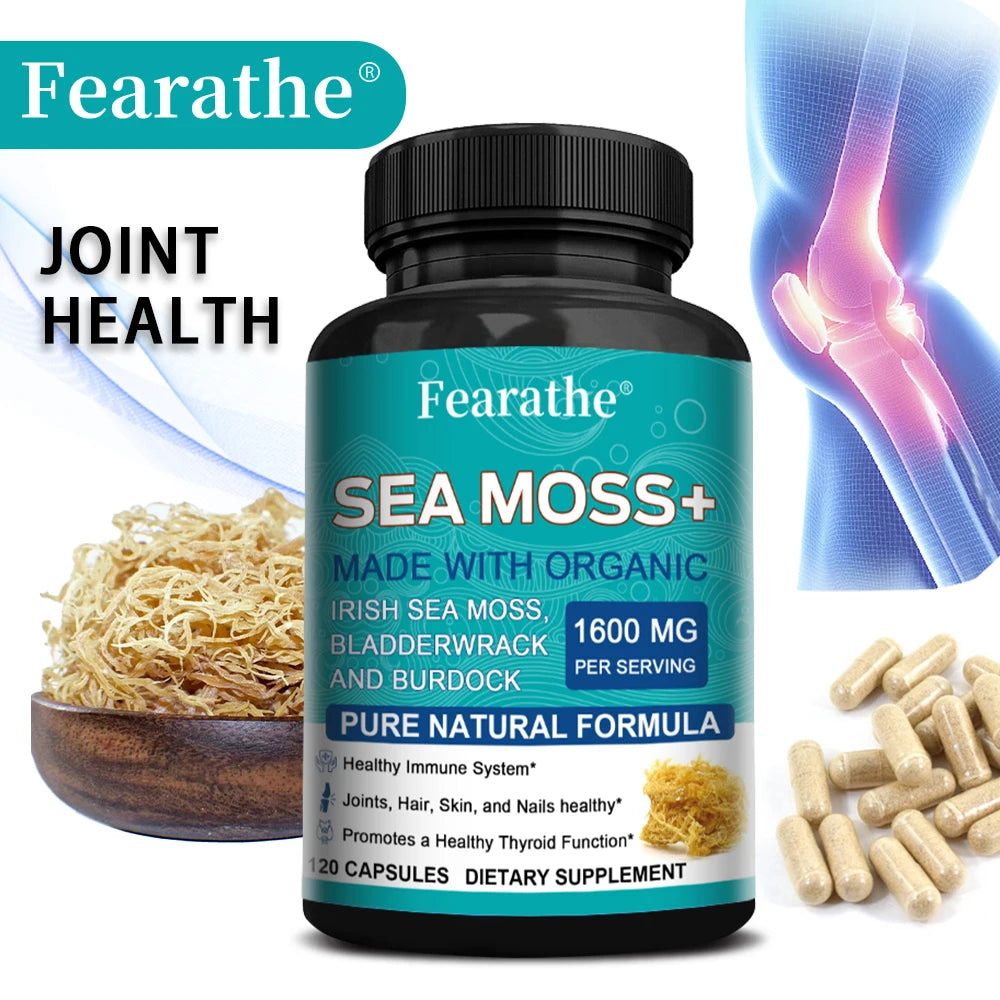 Organic Sea Moss Capsules | Anti-Aging, Immunity Booster & Detox