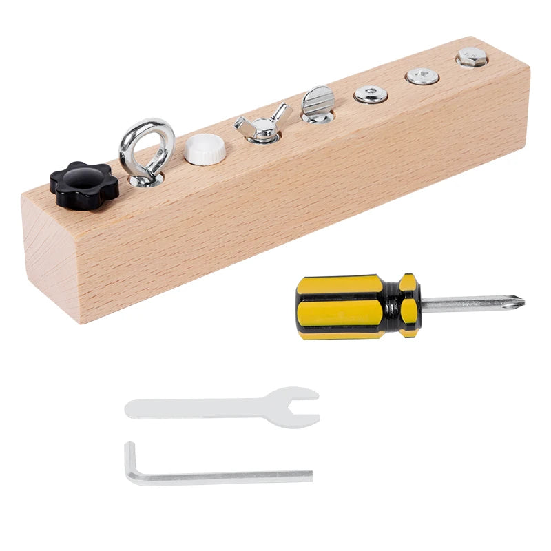 Kids Wooden Screw Nut Disassembly Toy | Montessori Learning