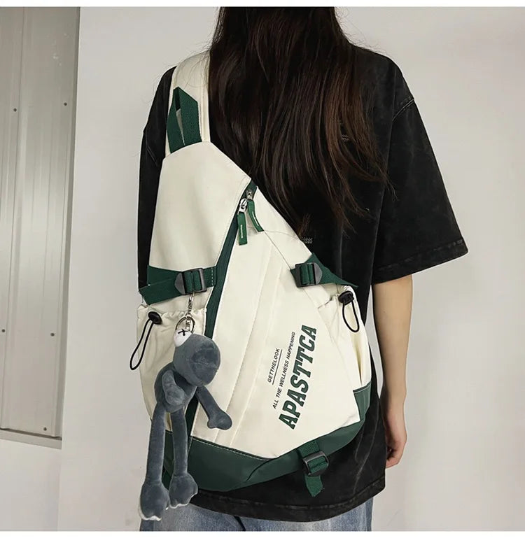 Trendy Portable Nylon Crossbody Bag for Travel & Sports