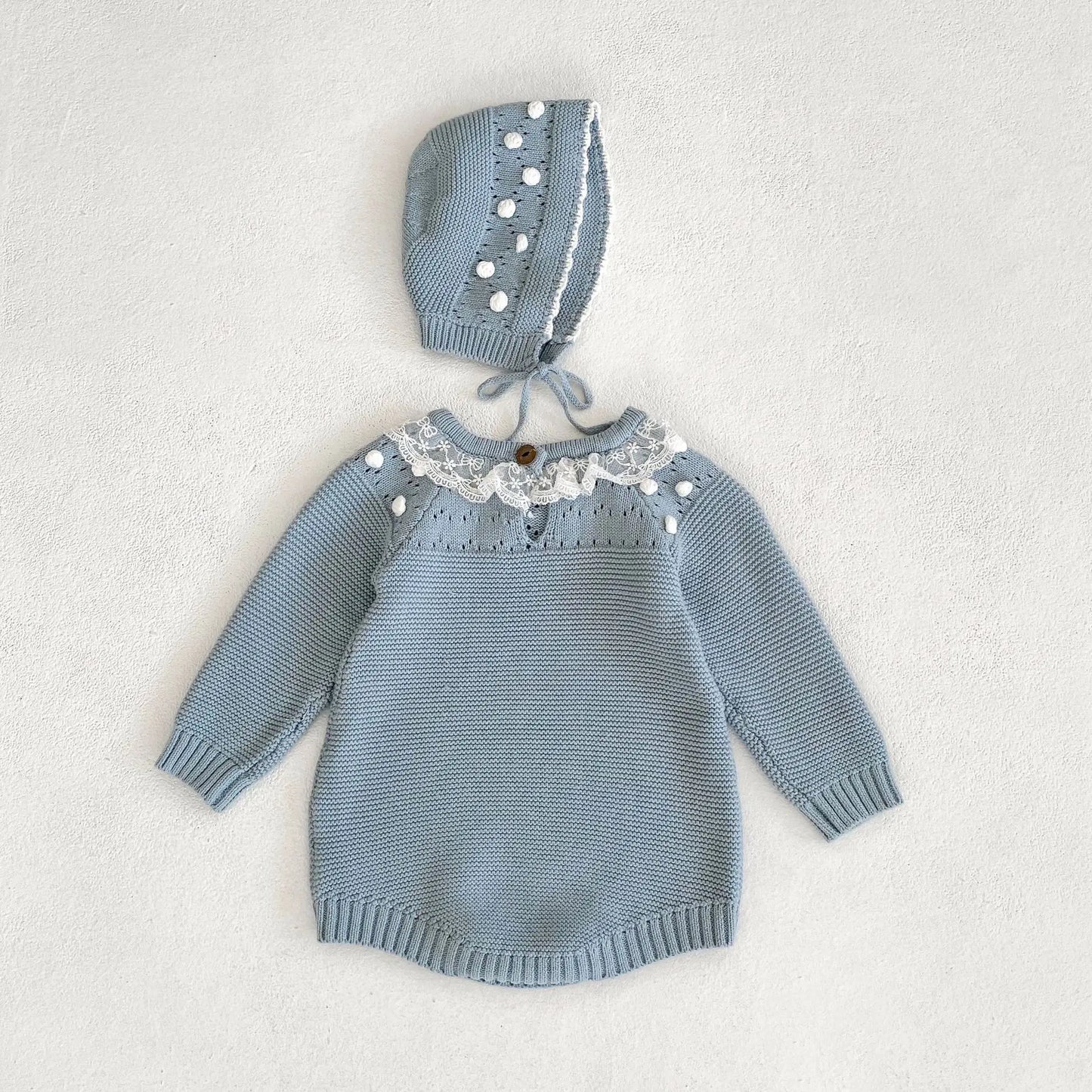 Warm Lace Baby Girl Romper | Cozy Infant Princess Jumpsuit