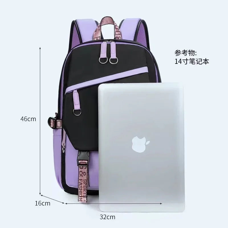 Cute Nylon Schoolbag Backpack for Teenagers | Durable & Stylish