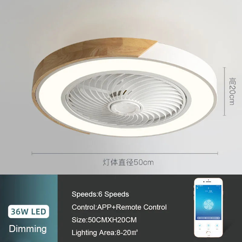 52CM Ceiling Fan Light with Remote Control | Modern Home Comfort