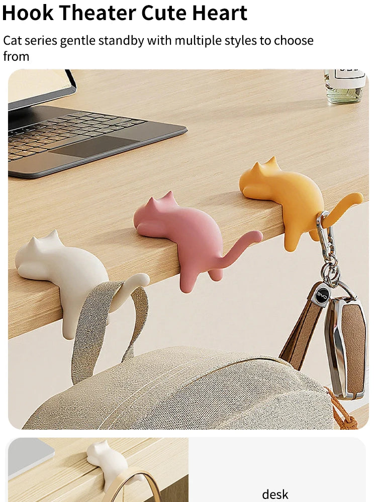 Multipurpose Office Hooks | Stylish Desk Organizer for Cables & Keys