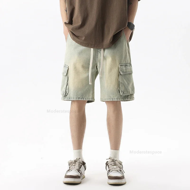 Men's Summer Retro Fashion Denim Shorts | Multi-pocket & Comfortable