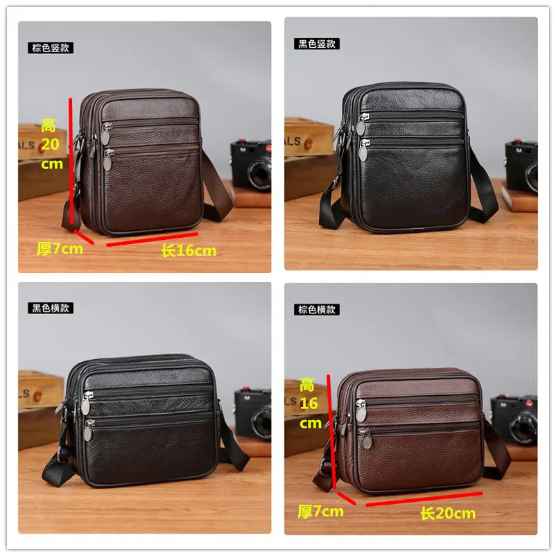 Men's Casual Sling Messenger Bag | Genuine Leather Crossbody