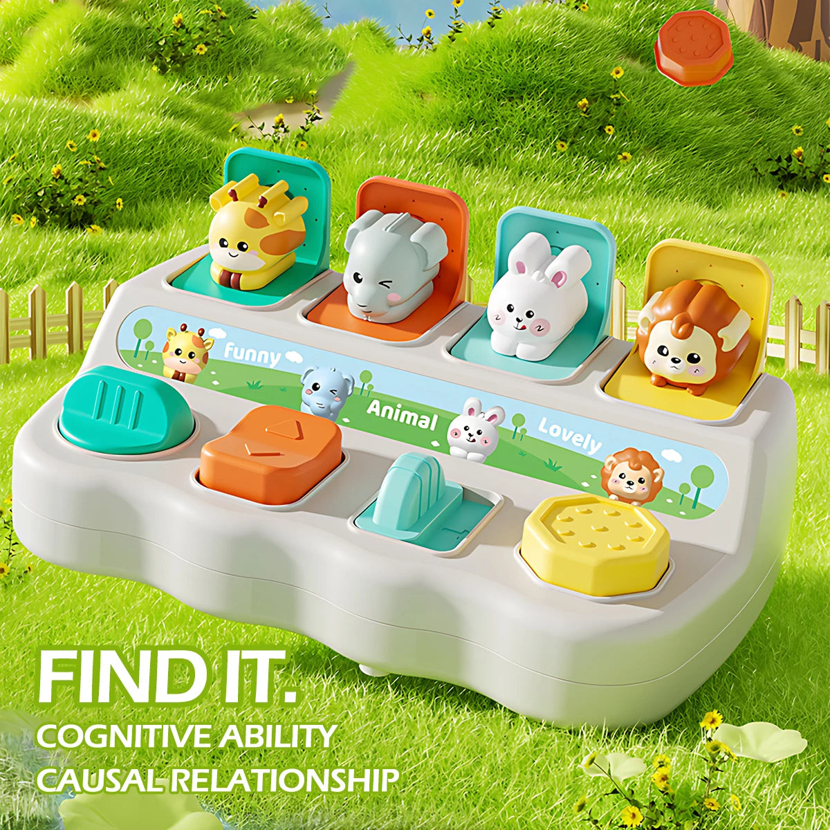 Montessori Pop Up Animal Toys | Enhance Logic & Motor Skills