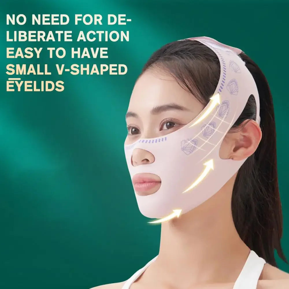 Face Sculpting Bandage & Massage Brush Set | V-Line Lifting Solution
