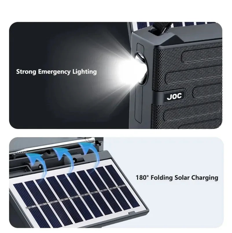 Portable Solar Bluetooth Speaker & Multi-band Radio | Outdoor Fun