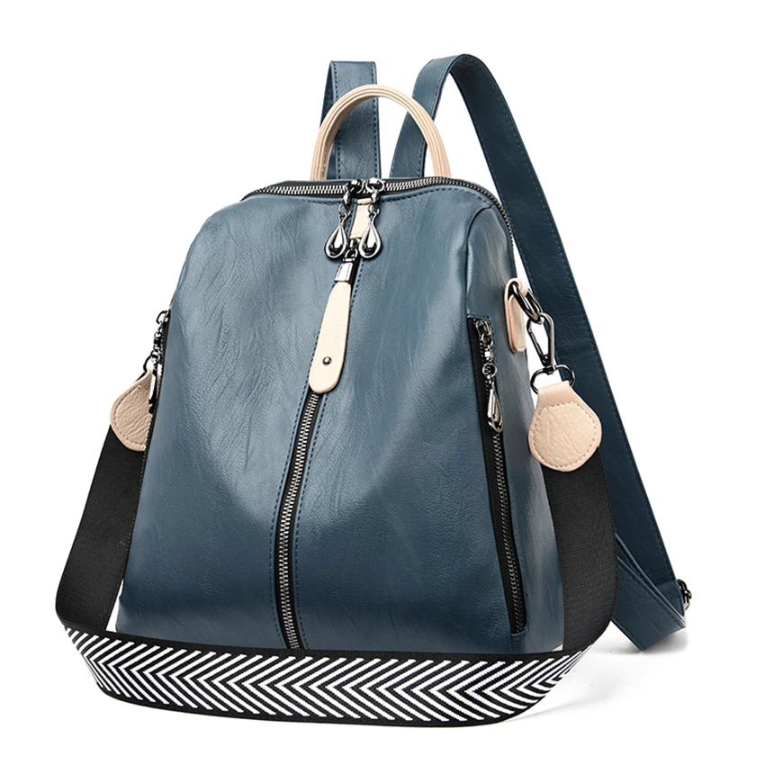 Stylish Women's Soft Leather Backpack | Ideal for Travel & School