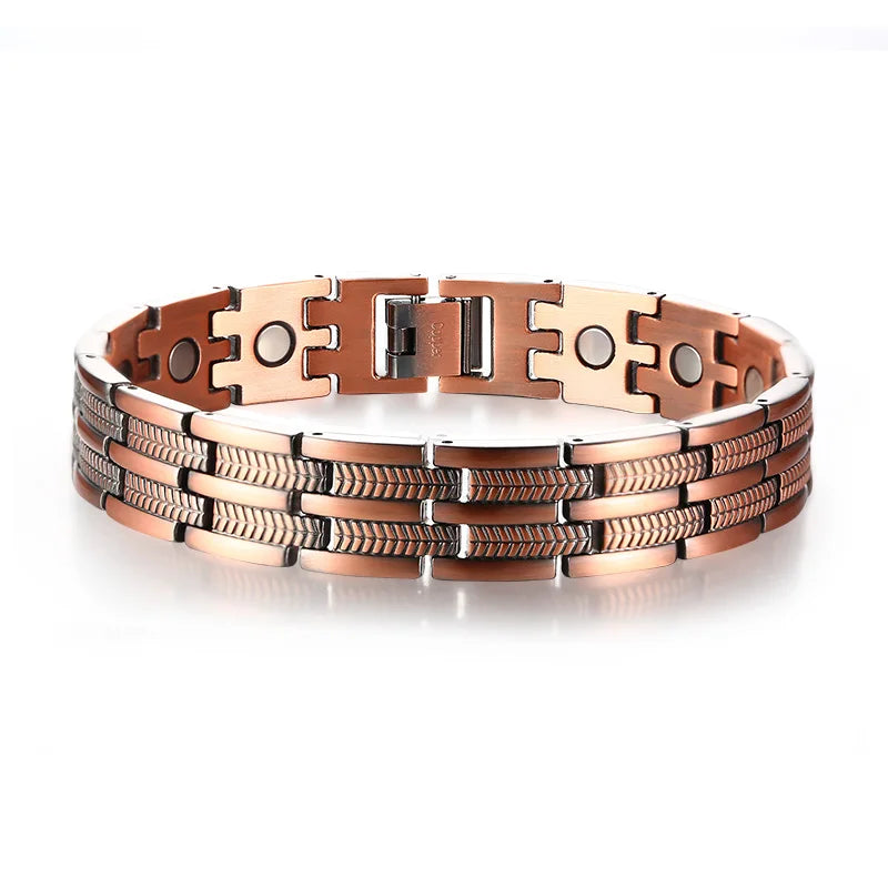 Adjustable Copper Therapy Bracelets for Men | Pain Relief Bangle