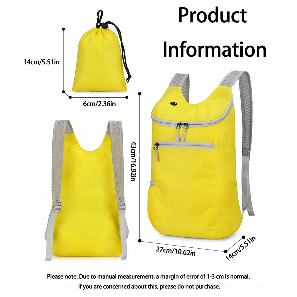Lightweight Foldable Nylon Outdoor Sports Backpack for Hiking